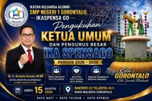 Dr. Ir. Aryanto Husain, M.MP Dikukuhkan sebagai Ketua Umum IKASPENSA Gorontalo